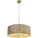Jacob's Ladder 6 Light 28 inch French Gold Pendant Ceiling Light, Smithsonian Collaboration