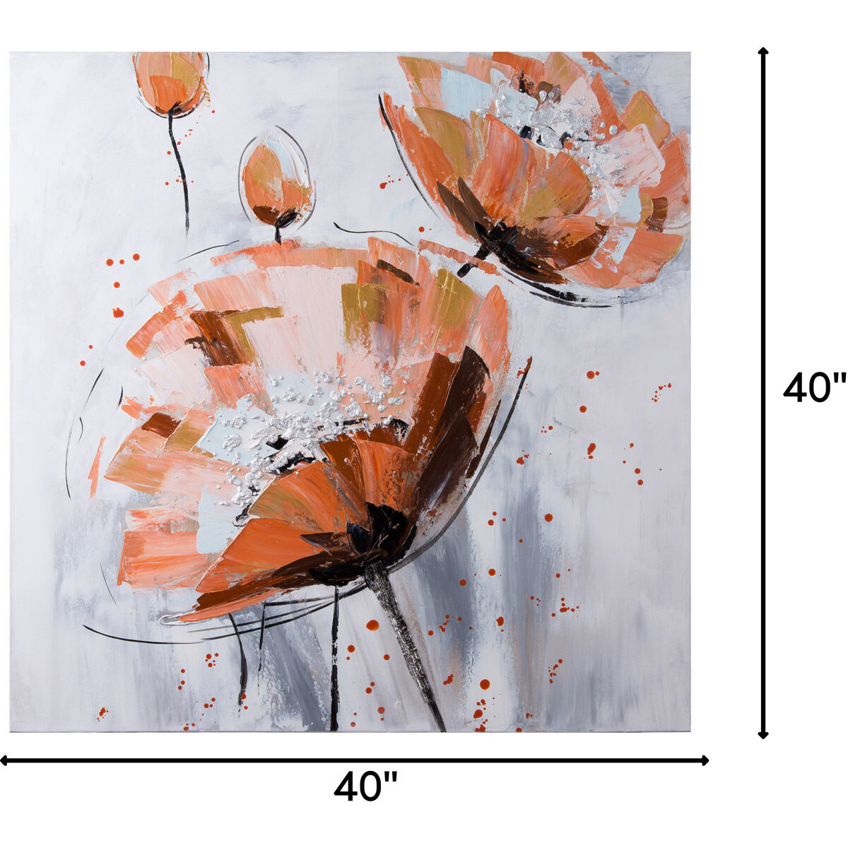 Vibrance Gray and Pink Canvas Wall Art, Varaluz Casa