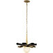 Daphne 1 Light 18.5 inch Matte Black and French Gold Pendant Ceiling Light