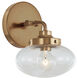 Harrow 1 Light 15.3 inch Aged Brass Wall Sconce Wall Light, Luz Studio