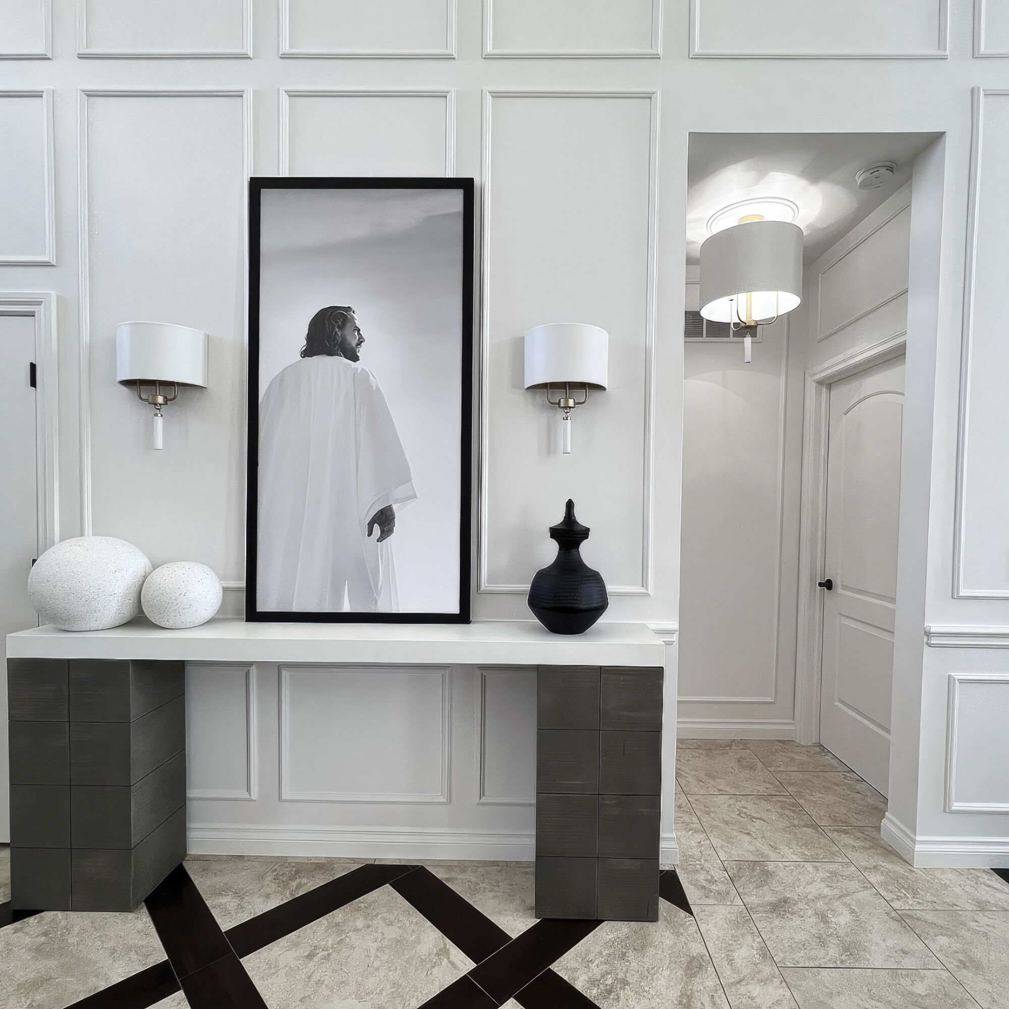 Secret Agent 2 Light 12 inch Gold and White Leather Wall Sconce Wall Light in Painted Gold and White Leather