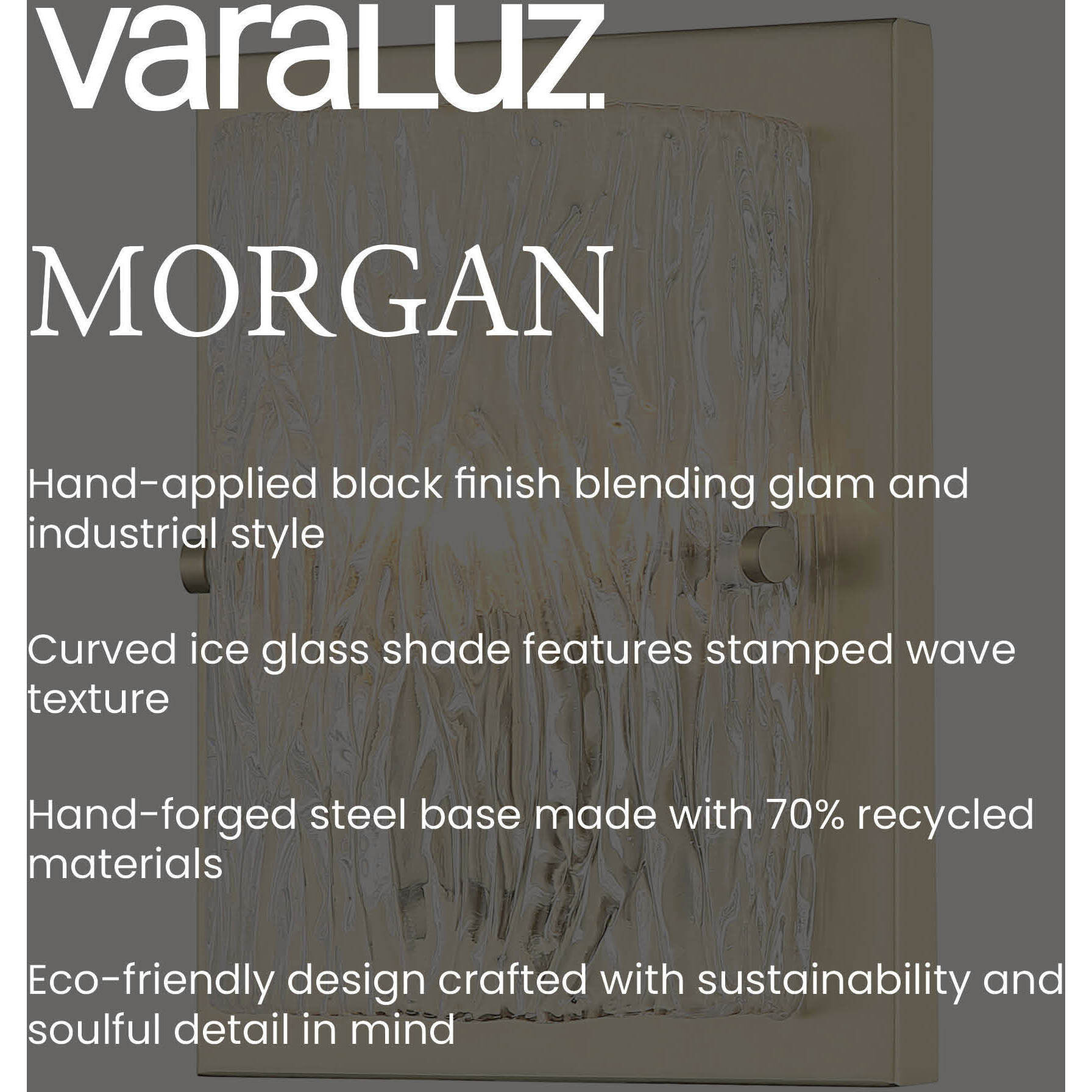 Morgan 3 Light 7.5 inch Black ADA Wall Sconce Wall Light