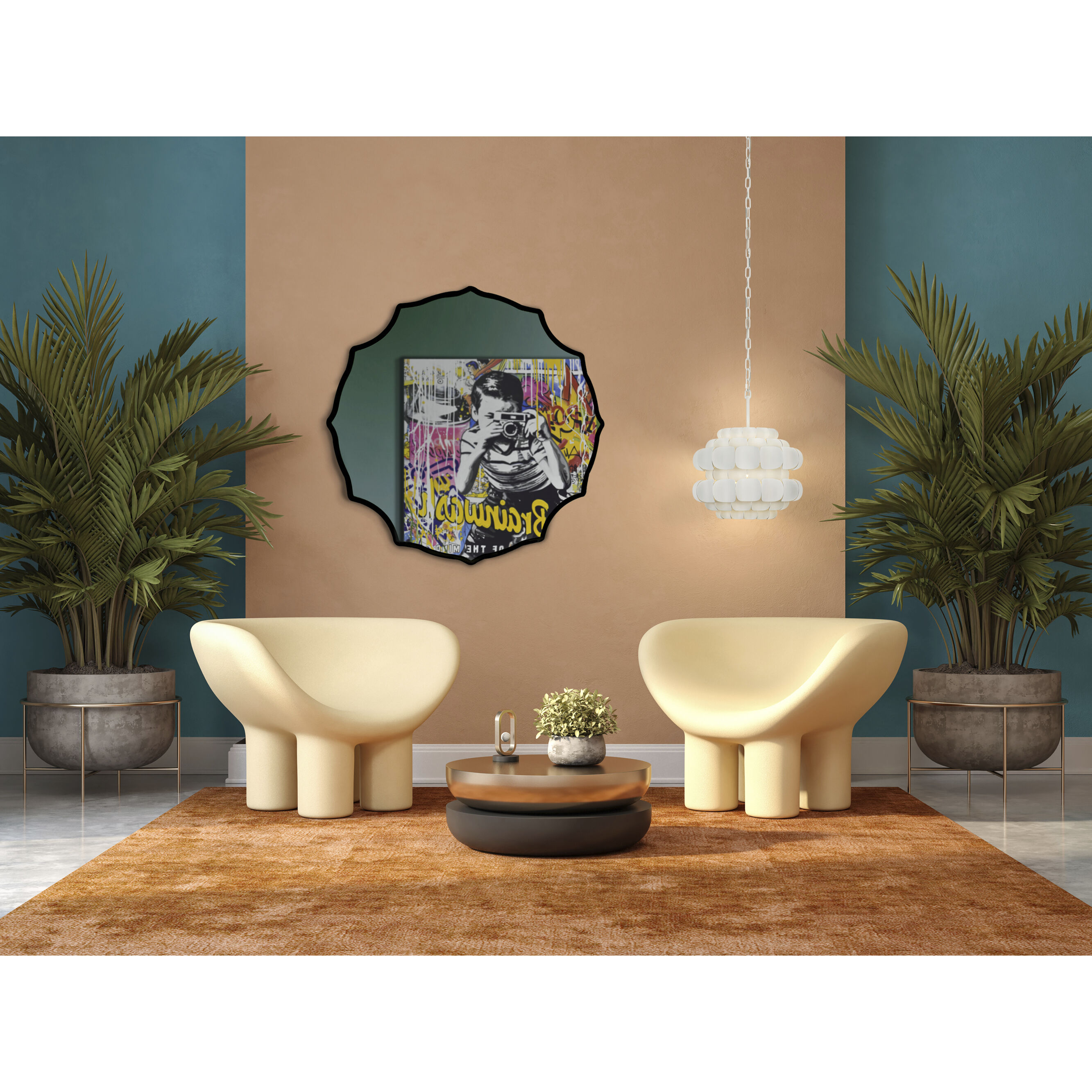 Swoon 1 Light 16 inch Matte White Pendant Ceiling Light, Smithsonian Collaboration