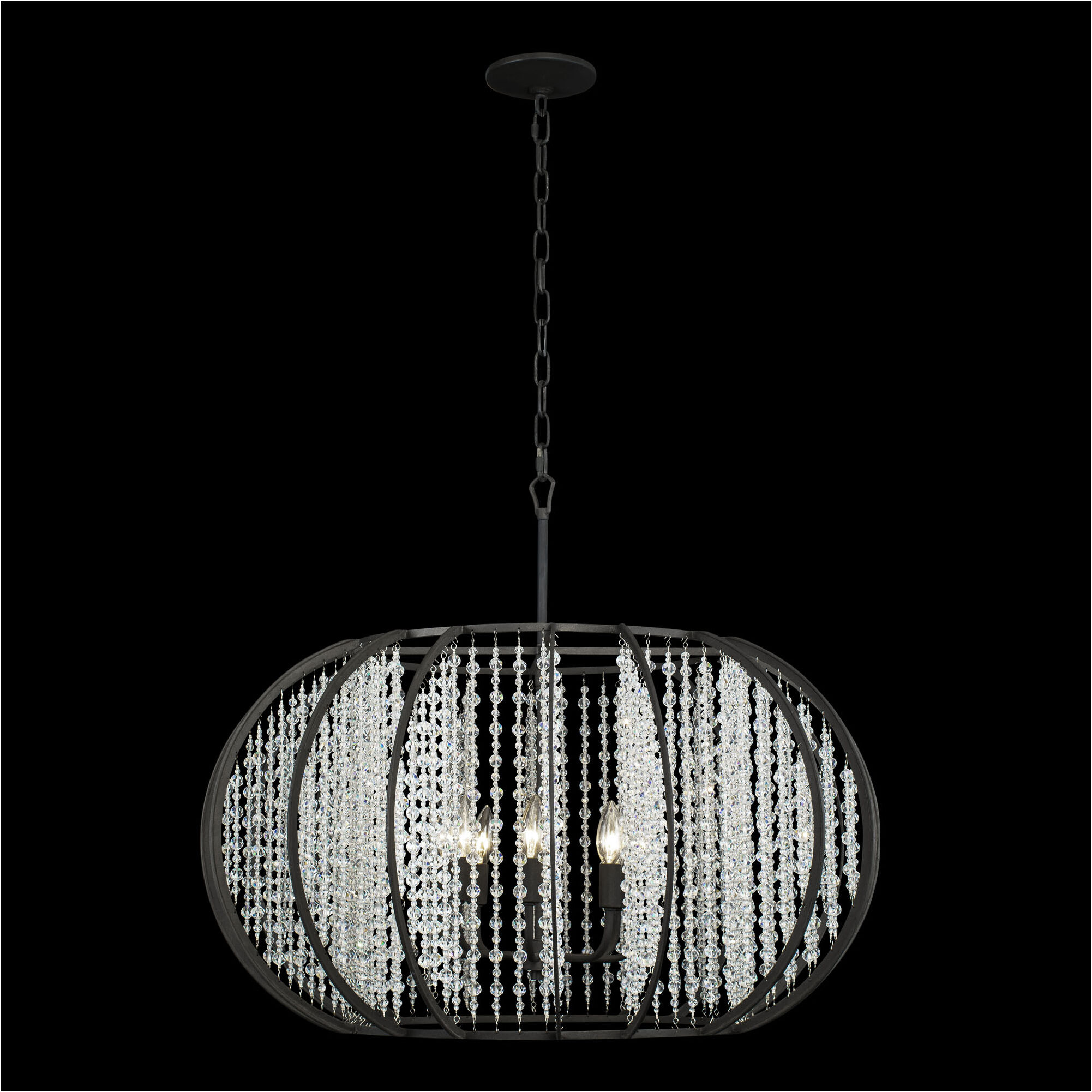 Caesar 8 Light 32 inch Carbon Pendant Ceiling Light