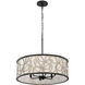 Scribble 6 Light 28 inch Matte Black Pendant Ceiling Light, Smithsonian Collaboration