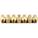 Malone 4 Light 31 inch Matte Black/French Gold Bath Vanity Light Wall Light