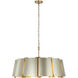 Peep Show 8 Light 32 inch Sunwashed Silver and Brushed Sienna Pendant Ceiling Light