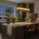 Desert Flyer 6 Light 48 inch Satin Brass and Medium Walnut Linear Pendant Ceiling Light