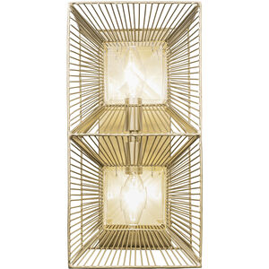 Arcade 2 Light 7 inch French Gold Wall Sconce Wall Light