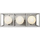 Plaza LED 14 inch Silverado and Carbon Bath Vanity Wall Light in 3