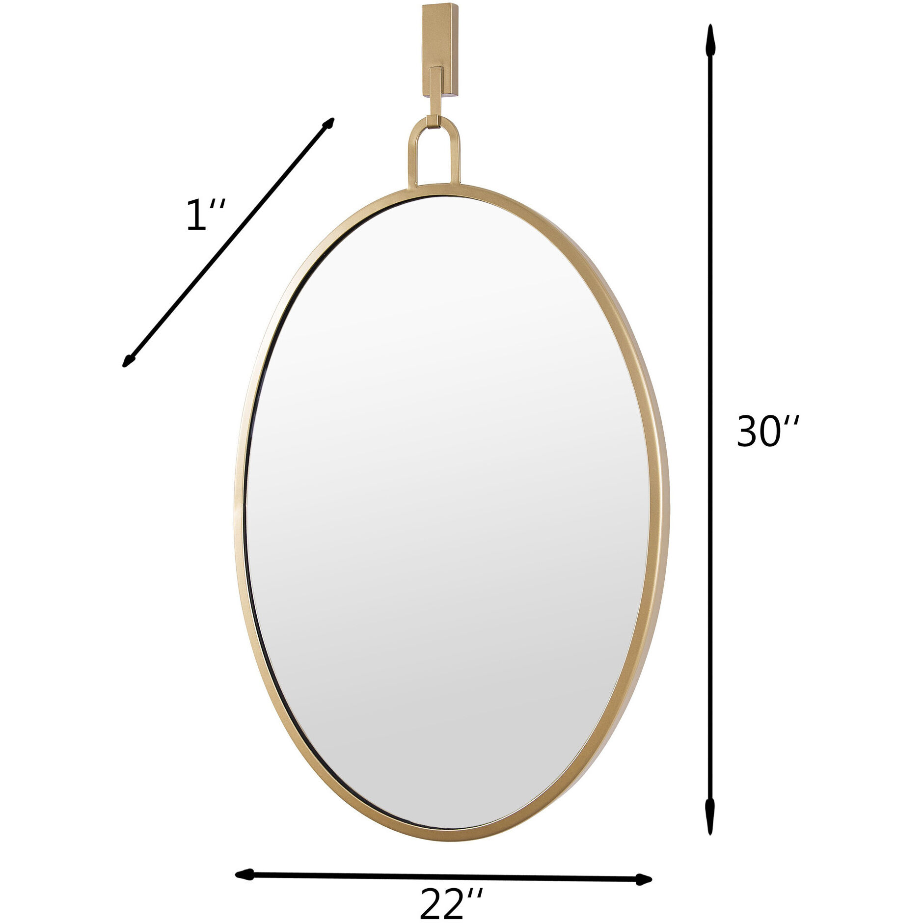 Stopwatch 33.25 X 22.25 inch Gold Powder Room Mirror, Varaluz Casa