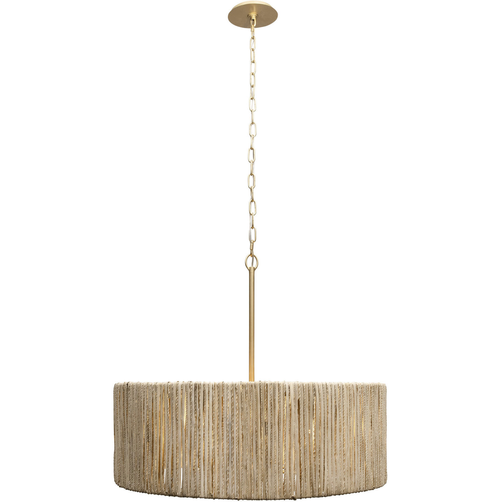 Jacob's Ladder 6 Light 28 inch French Gold Pendant Ceiling Light, Smithsonian Collaboration