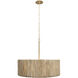 Jacob's Ladder 6 Light 28 inch French Gold Pendant Ceiling Light, Smithsonian Collaboration
