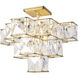 Cubic 5 Light 18.5 inch Calypso Gold Semi-Flush Ceiling Light