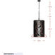 Estela 6 Light 16 inch Matte Black and French Gold Foyer Pendant Ceiling Light, Smithsonian Collaboration