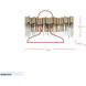 Matrix 2 Light 21 inch Havana Gold Bath Vanity Light Wall Light