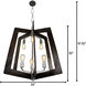 Lofty 6 Light 26 inch Steel Chandelier Ceiling Light in Steel/Zebrawood