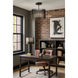 Park Row 4 Light 16 inch Matte Black and French Gold Semi-Flush Ceiling Light, Smithsonian Collaboration