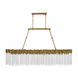 Matrix 12 Light 72 inch Havana Gold Linear Pendant Ceiling Light