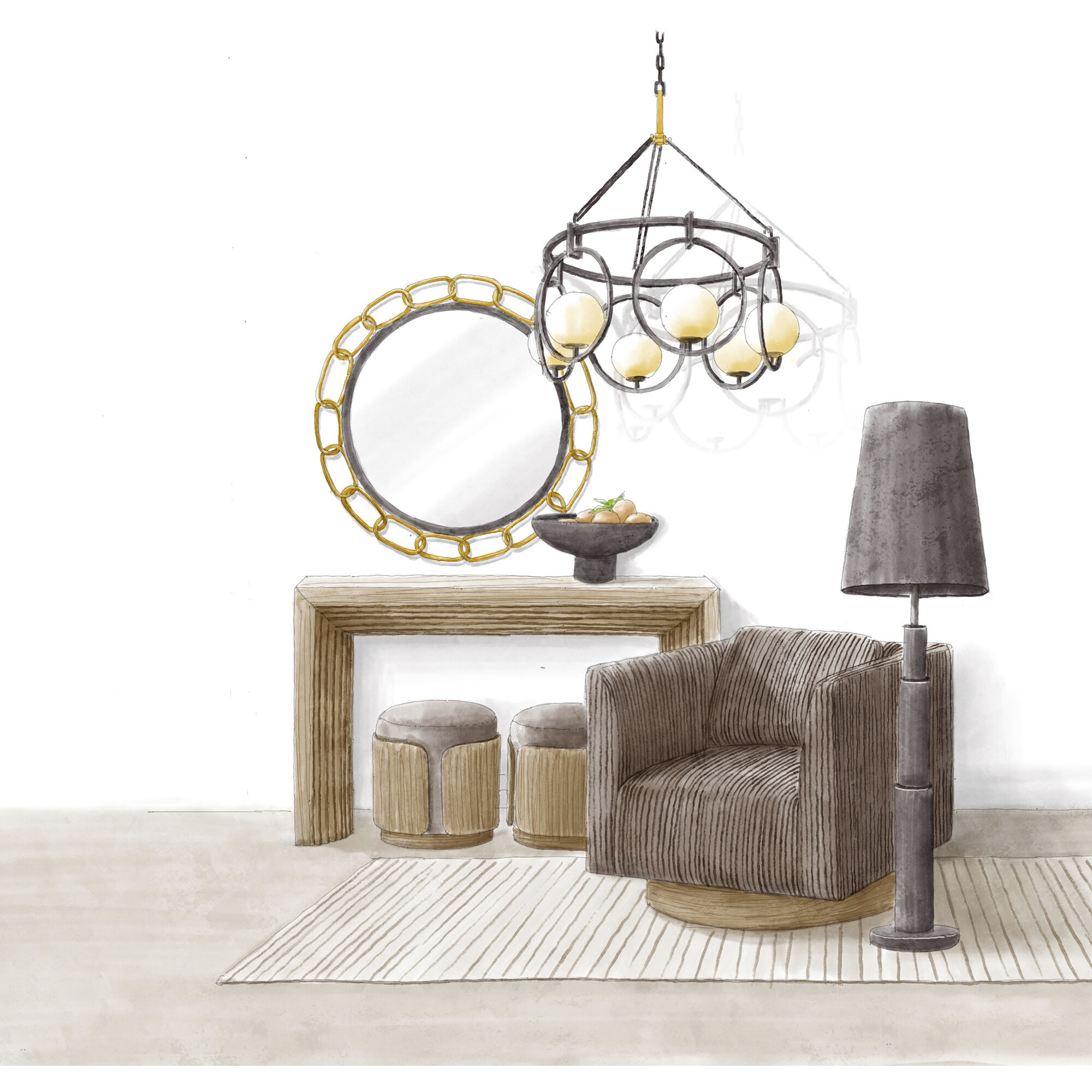 Giustino 70 inch 6 watt Matte Black Floor Lamp Portable Light