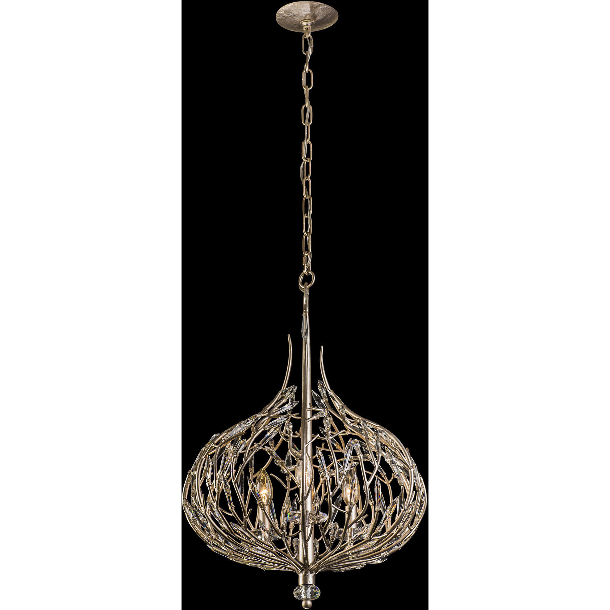 Bask 3 Light 18 inch Gold Dust Pendant Ceiling Light