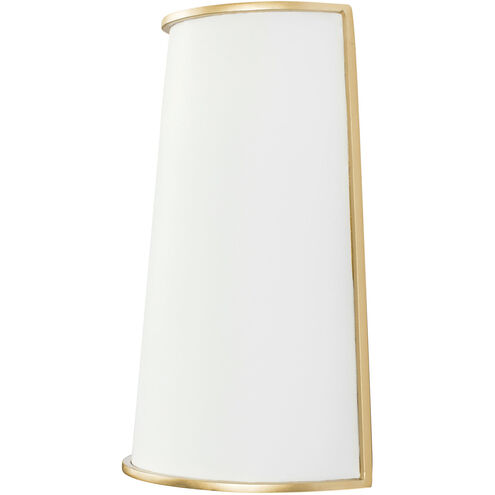 Coco 2 Light 8 inch Matte White/French Gold Wall Sconce Wall Light