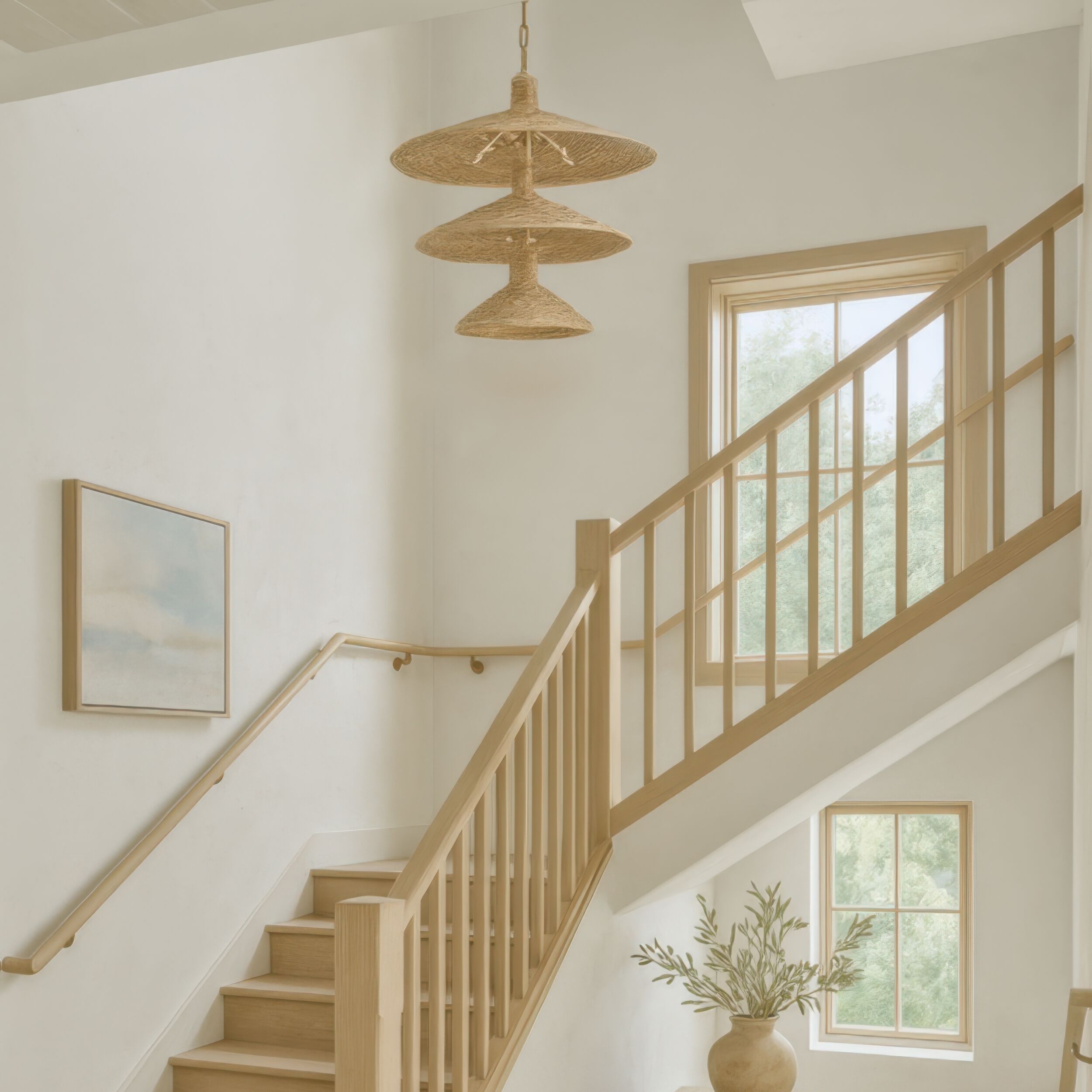 Hilton Head 15 Light 34.25 inch French Gold with Natural Seagrass Pendant Ceiling Light