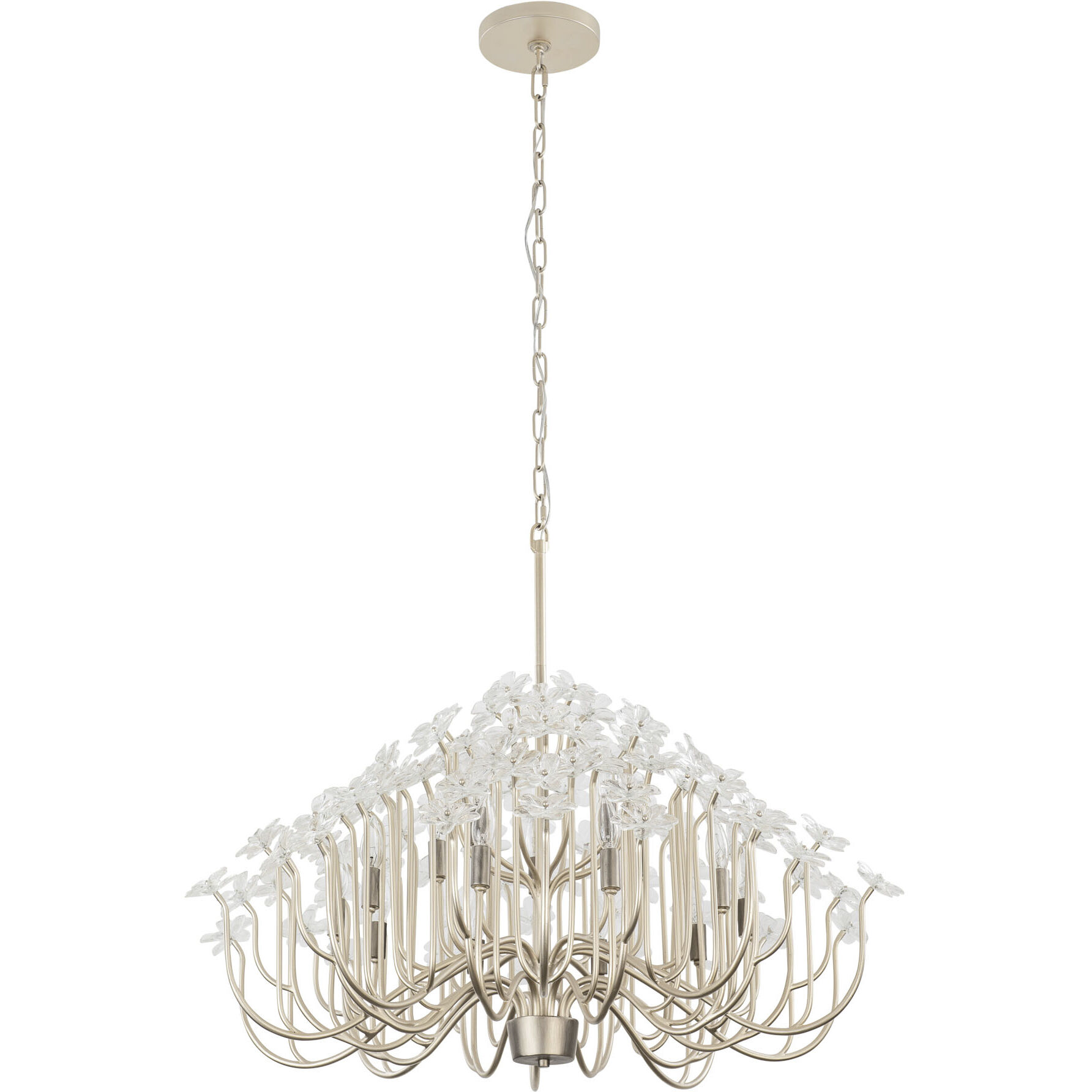 Wildflower 15 Light 40 inch Gold Dust/Artifact Chandelier Ceiling Light, Smithsonian Collaboration