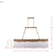 Matrix 12 Light 72 inch Havana Gold Linear Pendant Ceiling Light