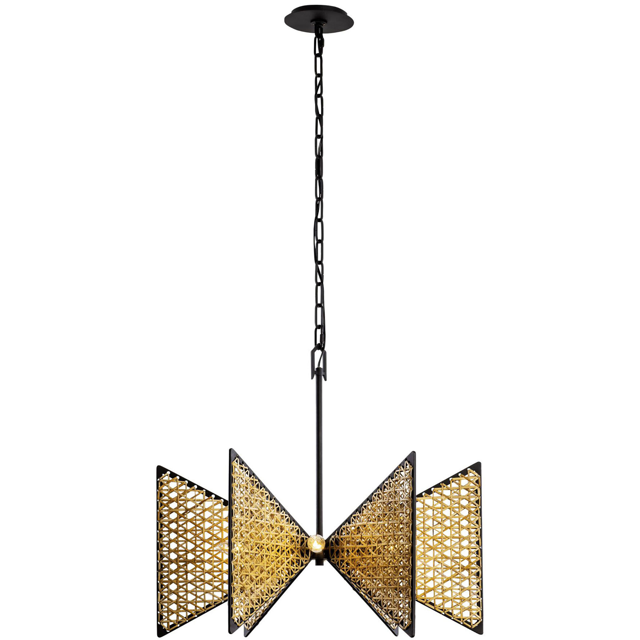 Machina 6 Light 24 inch Matte Black Chandelier Ceiling Light, Smithsonian Collaboration