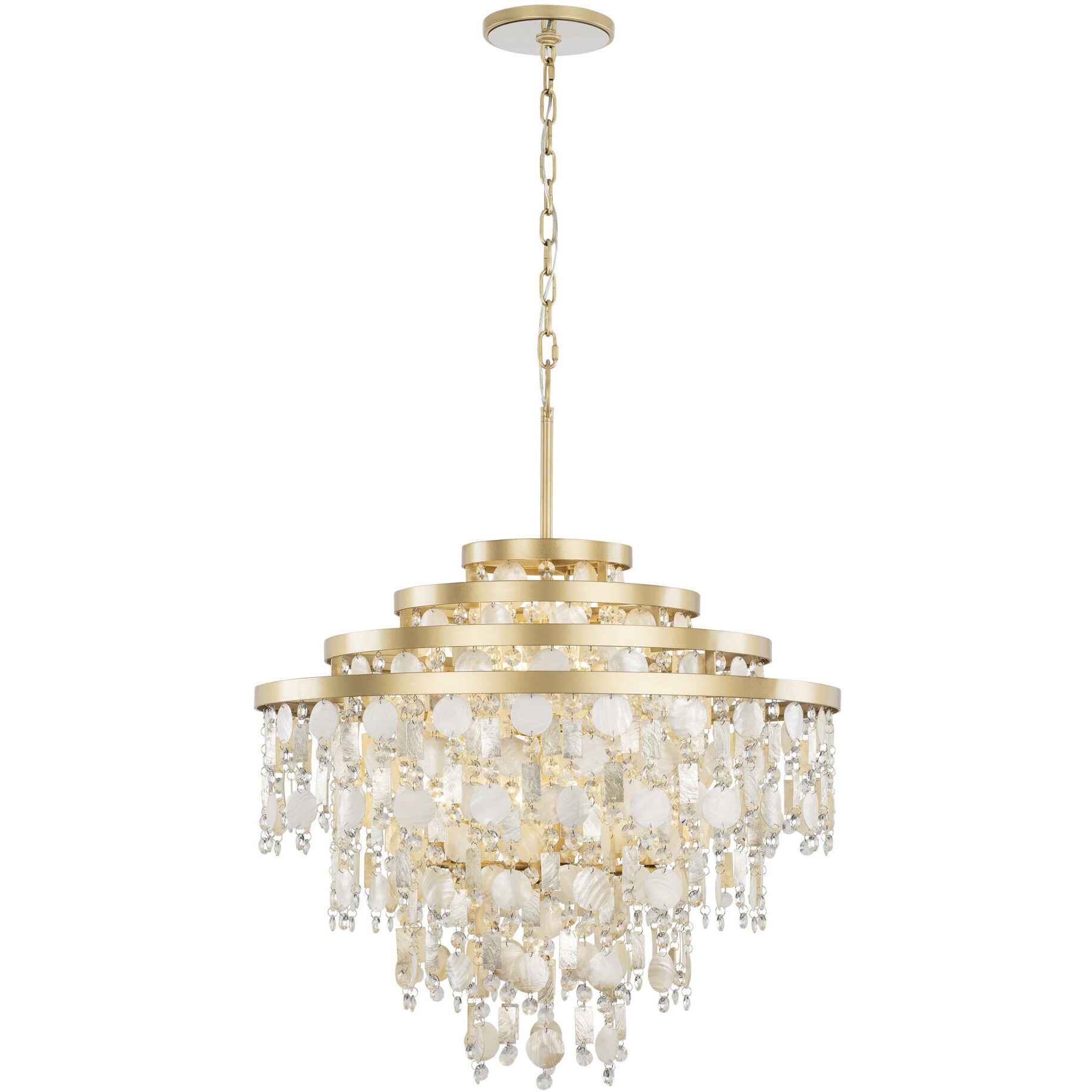 Kalani 10 Light 28 inch French Gold Chandelier Ceiling Light, Smithsonian Collaboration
