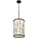 Scribble 6 Light 16 inch Matte Black Foyer Ceiling Light, Smithsonian Collaboration