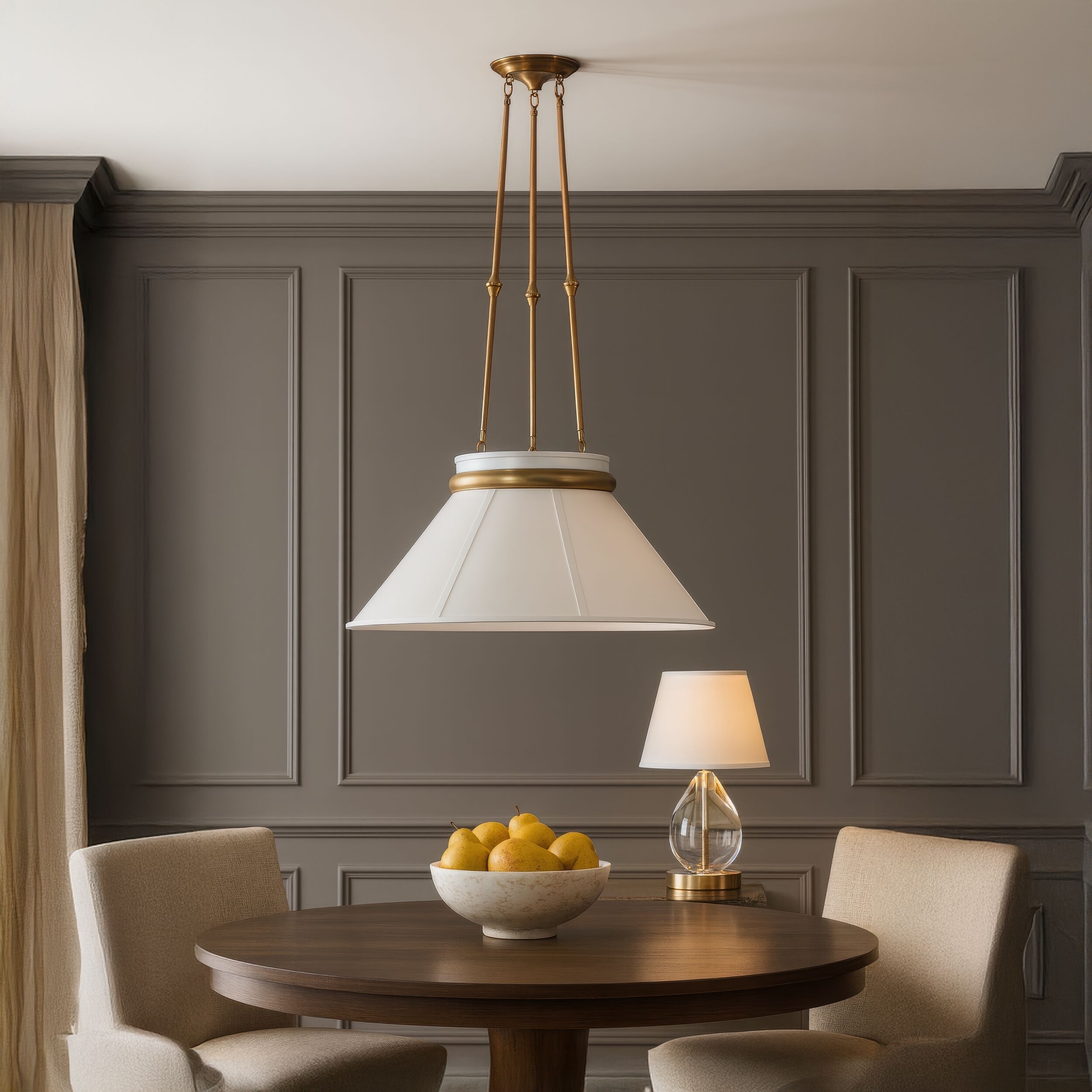 Mood Swings 1 Light 31.5 inch Heritage White and Heritage Bronze Pendant Ceiling Light