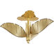 Banana Leaf 3 Light 24 inch Gold Semi-Flush Ceiling Light