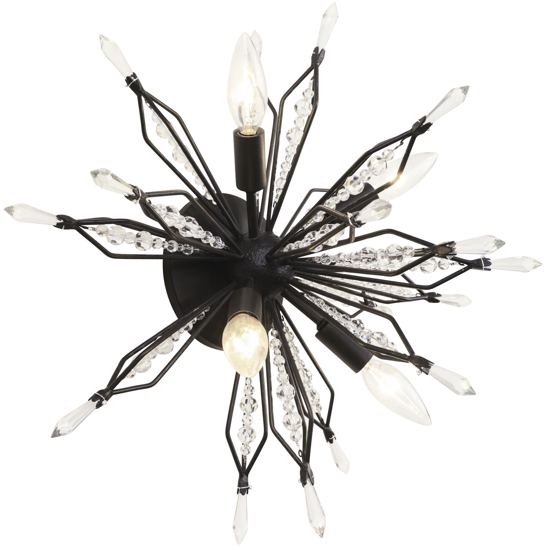Orbital 4 Light 18.3 inch Carbon Semi-Flush Ceiling Light