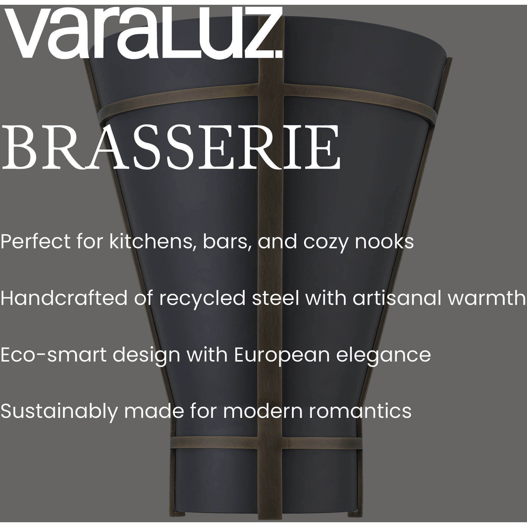 Brasserie 1 Light 12.5 inch Blackened Zinc and Heritage Bronze Mini Pendant Ceiling Light