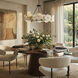 Cosmos 6 Light 30 inch Matte Black Chandelier Ceiling Light, Smithsonian Collaboration