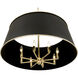 Coco 8 Light 32 inch Matte Black/French Gold Pendant Ceiling Light