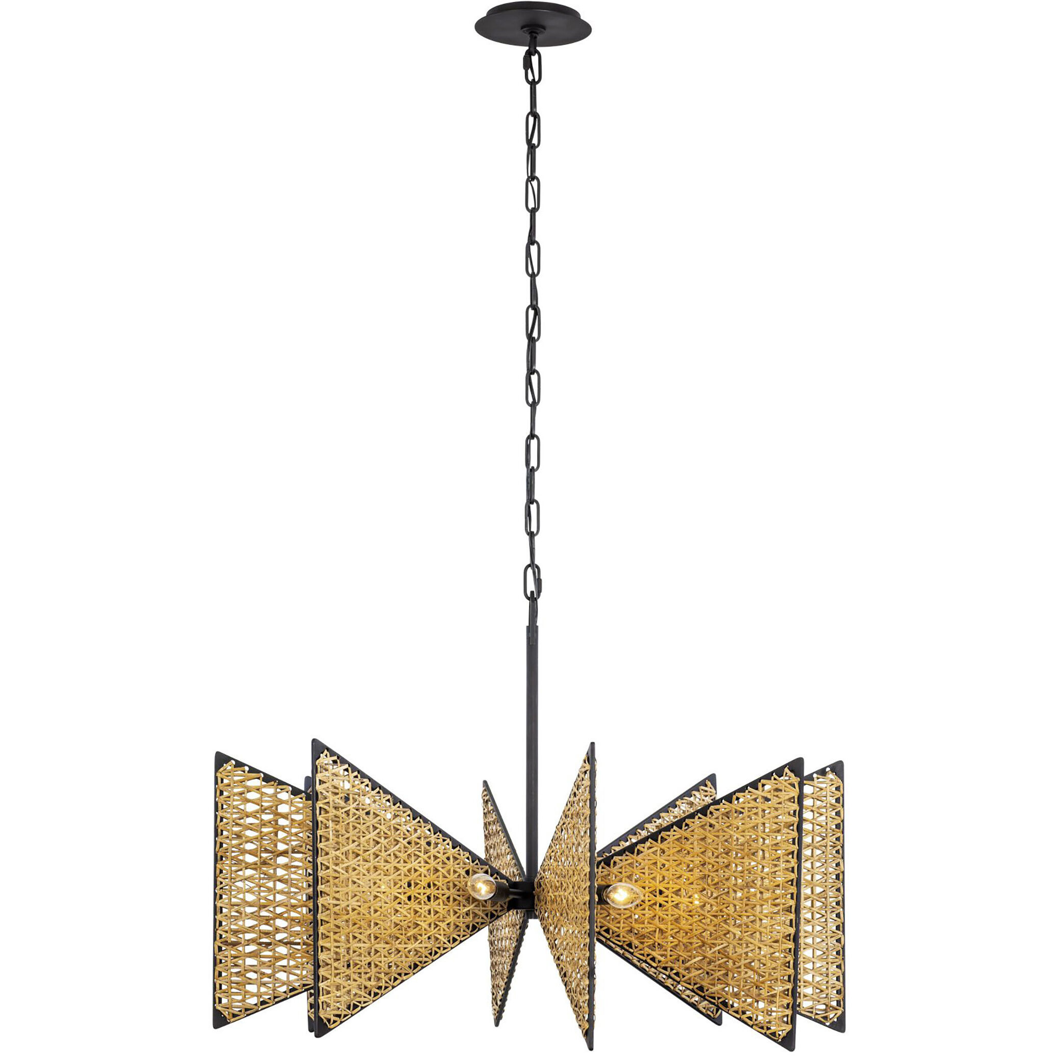 Machina 8 Light 32 inch Matte Black Chandelier Ceiling Light, Smithsonian Collaboration