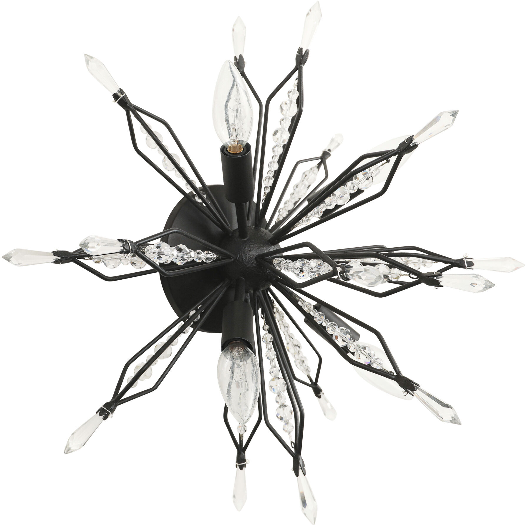 Orbital 4 Light 18.3 inch Carbon Semi-Flush Ceiling Light