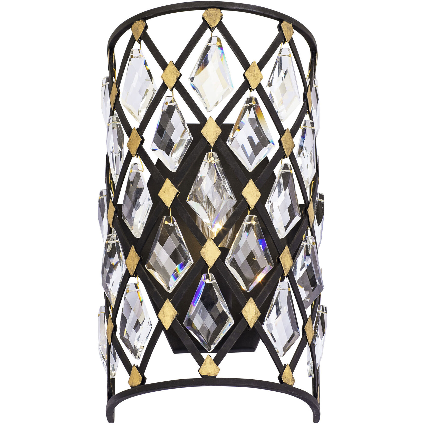 Windsor 1 Light 7 inch Carbon and Havana Gold Wall Sconce Wall Light