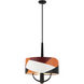 Patchwork 3 Light 18 inch Black with Satin Brass with Patchwork Pendant Ceiling Light
