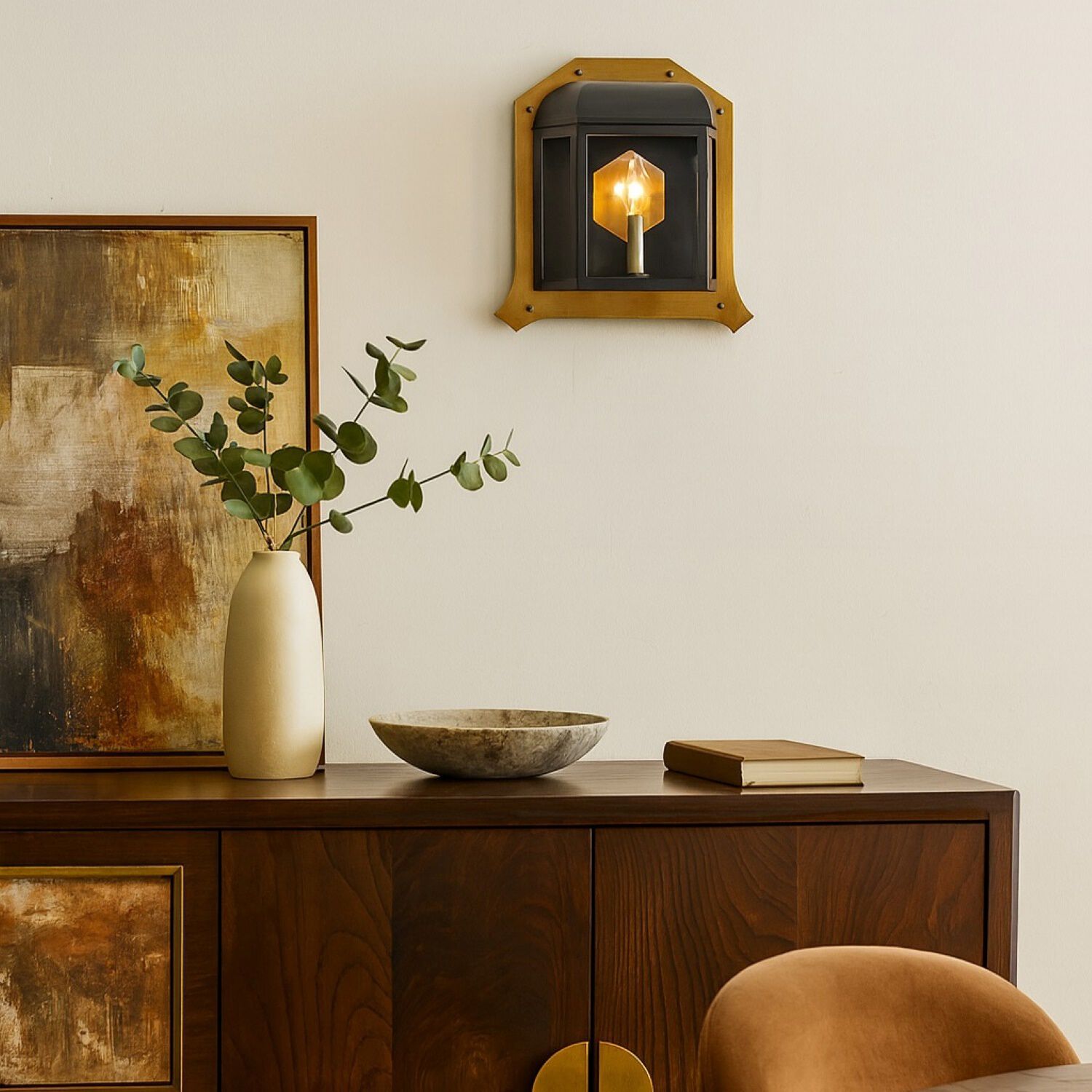 Gaslighter 1 Light 14.25 inch Blackened Zinc and Heritage Bronze Wall Sconce Wall Light