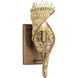 Flow 1 Light 5.5 inch Baguette and Natural Rattan Left Sconce Wall Light, Smithsonian Collaboration