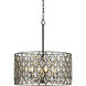 Windsor 6 Light 25 inch Carbon/Havana Gold Pendant Ceiling Light