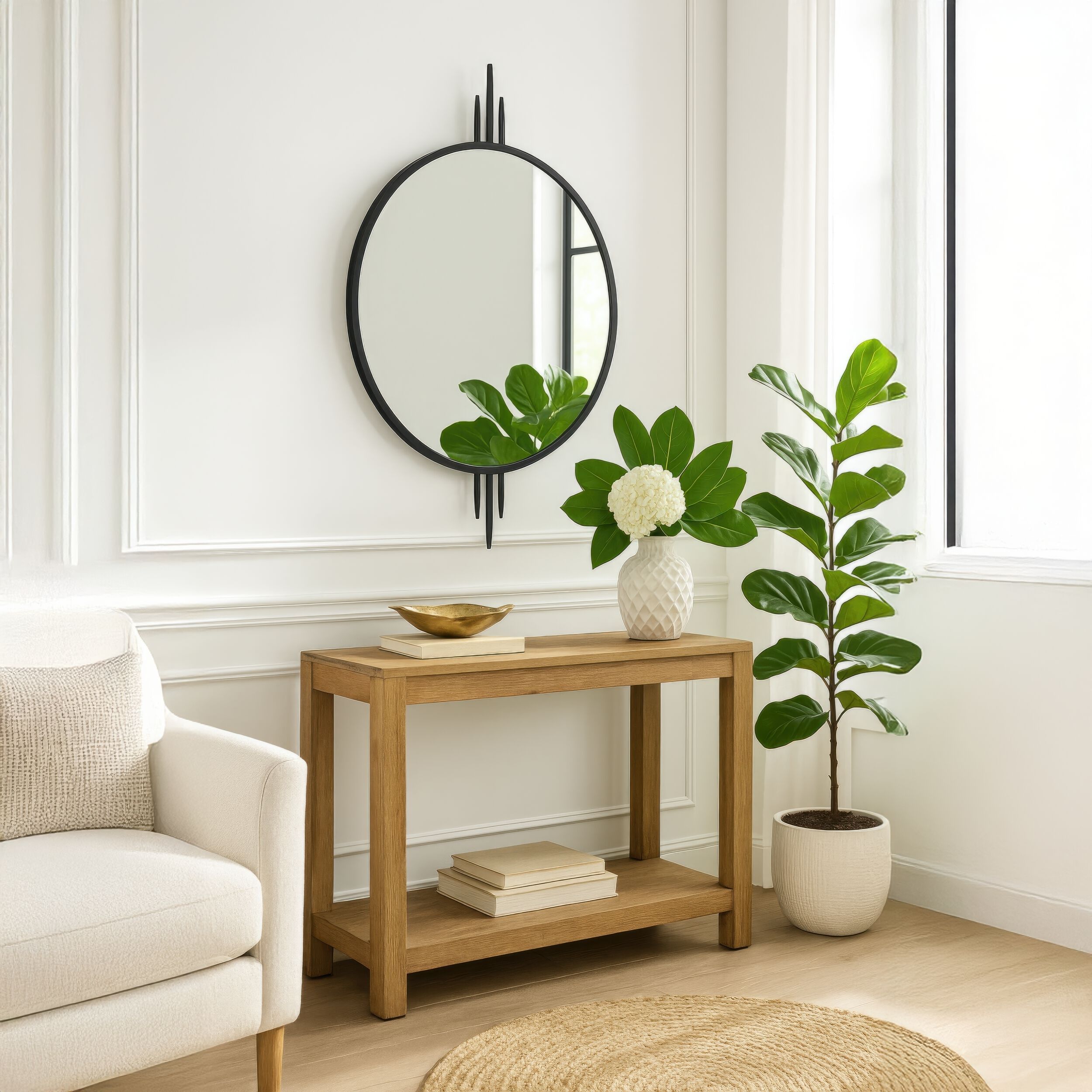 Propaganda 41 X 30 inch Black Wall Mirror