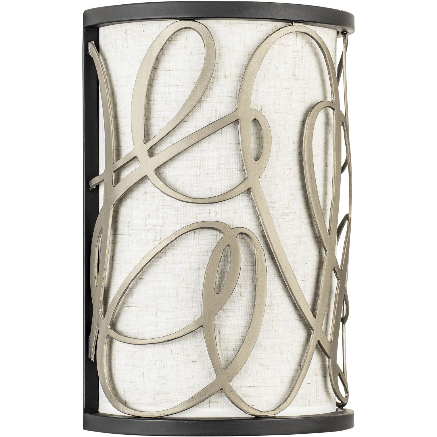 Scribble 1 Light 8 inch Matte Black with Artifact Wall Sconce Wall Light, Smithsonian Collaboration