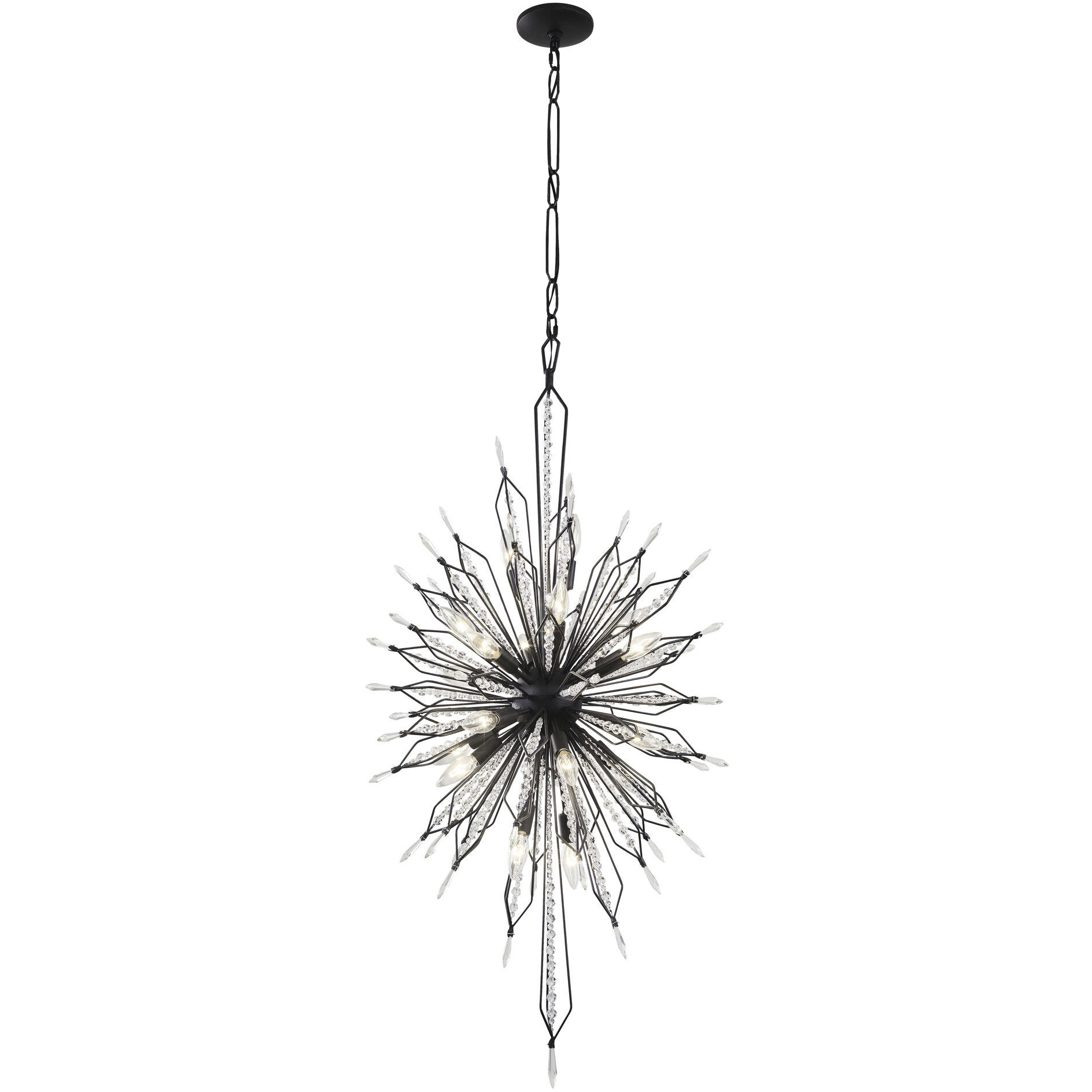 Orbital 20 Light 24 inch Carbon Pendant Ceiling Light