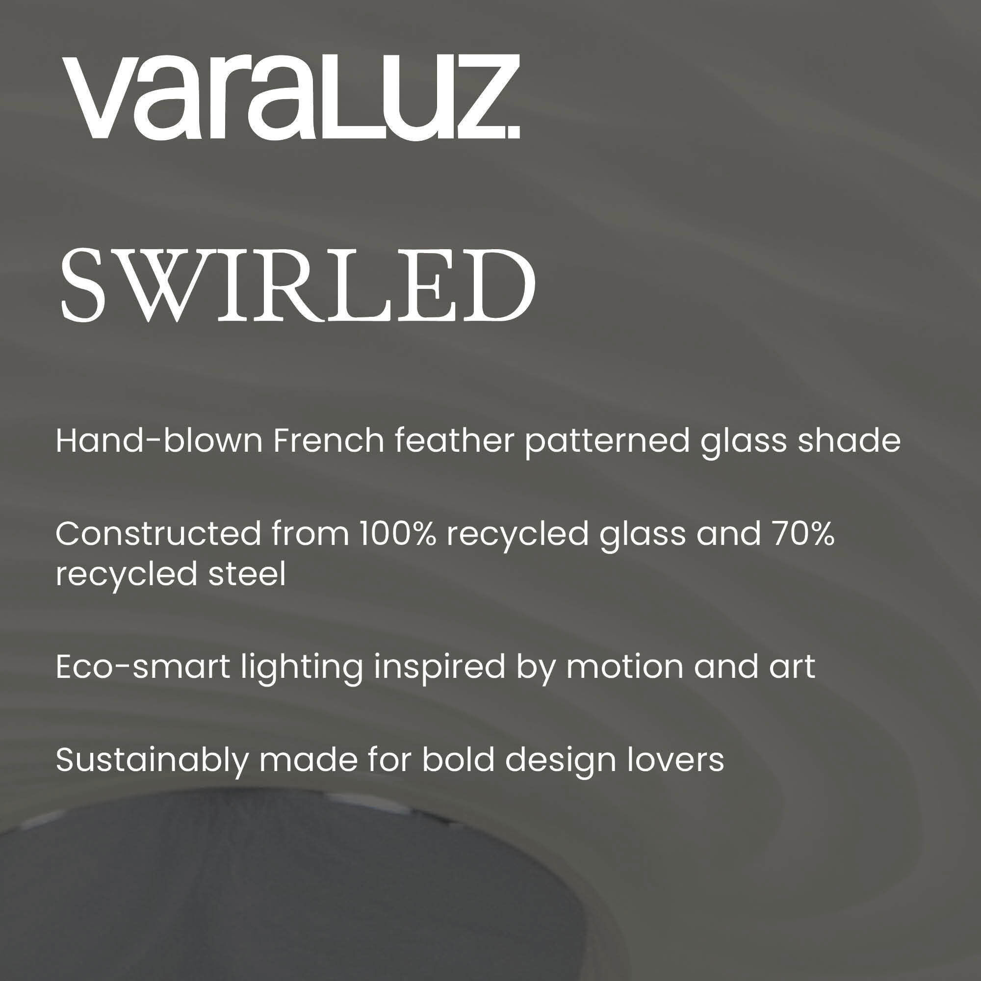 Swirled 1 Light 8 inch Chrome Pendant Ceiling Light