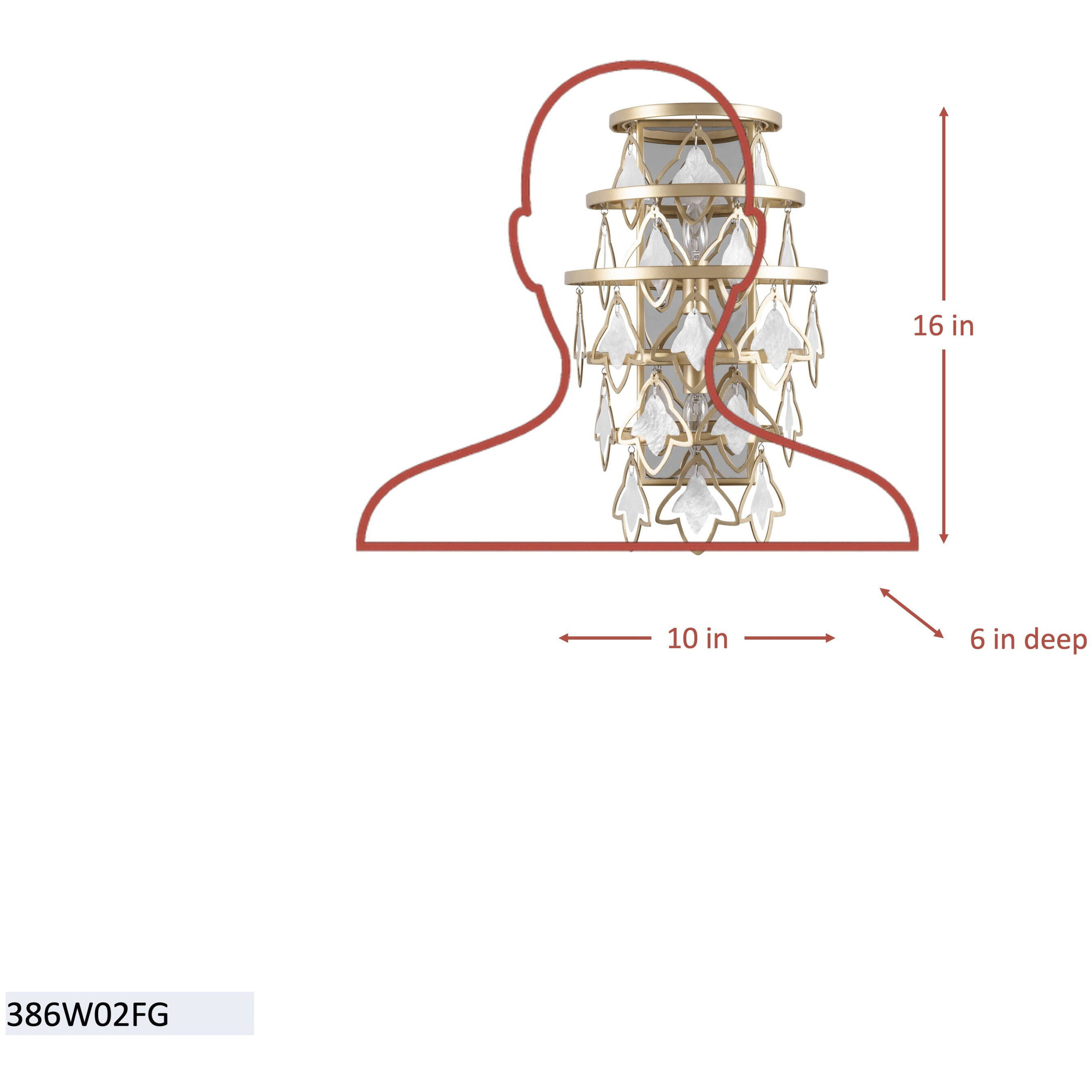 Fleur 2 Light 10 inch French Gold Wall Sconce Wall Light, Smithsonian Collaboration